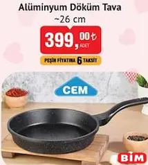 CEM ALÜMİNYUM DÖKÜM TAVA 26 CM